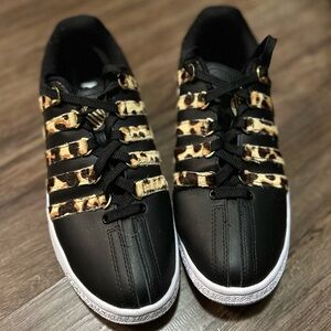 Limited Edition K-Swiss x Ben Baller Sneaker in Black/Leopard. Size 11